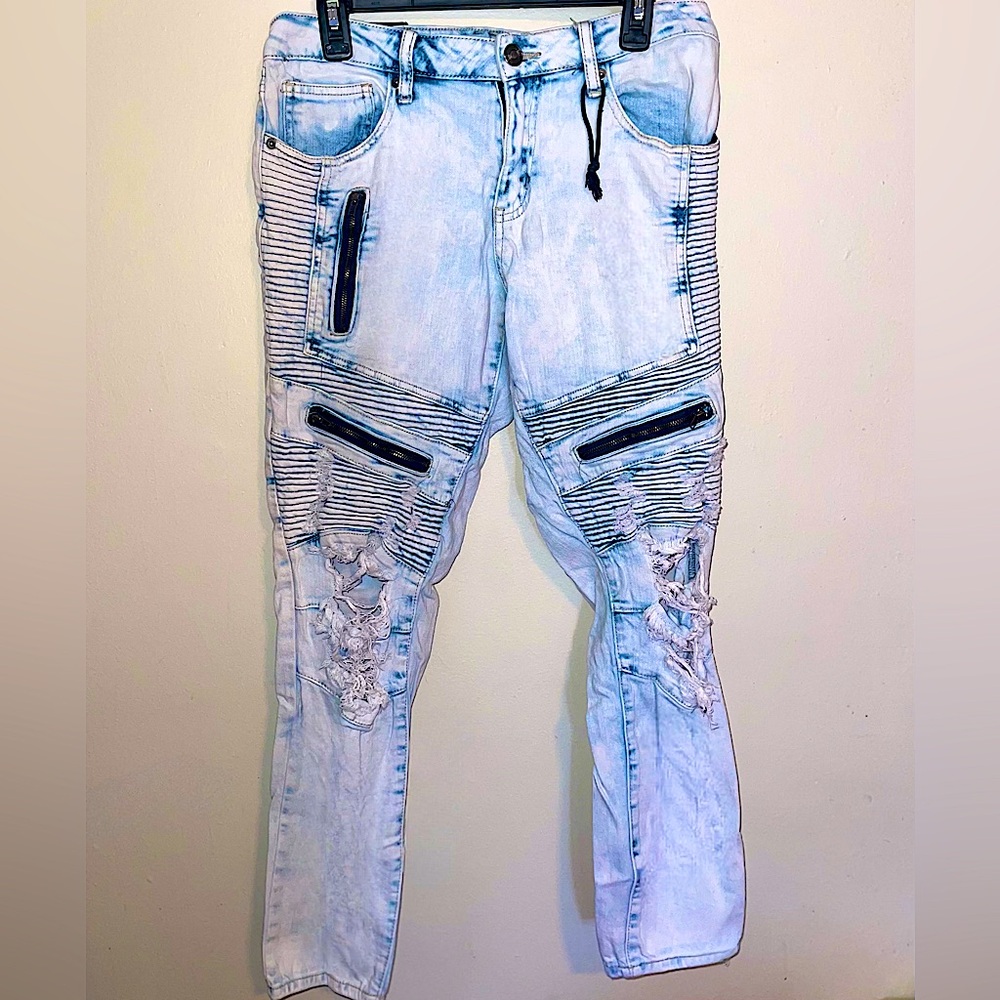 Rue21 Premium Moto Biker Jeans